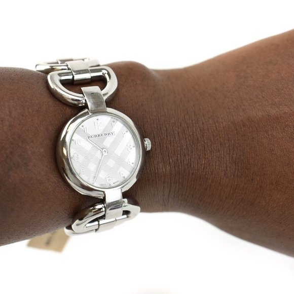 BURBERRY BU5400 Stainless Nova Check Logo Watch nr - Picture 9 of 10